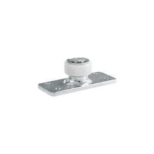 Caja receptora de perfil angosto para cerradura de puerta metálica.